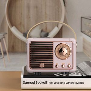 Retro Bluetooth-luidspreker, vintage decoratief, draagbare draadloze Bluetooth-luidspreker, schattige ouderwetse stijl, Geschikt voor keuken, bureau, slaapkamer, kantoor en buitenaccessoires, compatibel met iPhone en Android (geel).