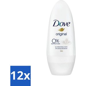 12 x Dove Original - Deodorant Roll-on - 50 ml - Deodorant - Antitranspirant - Dove - Roll-on - Alcoholvrij