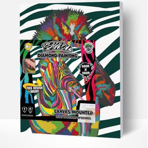 Lannoo Creative Sets - Diamond Painting - Op Canvas - Zebra