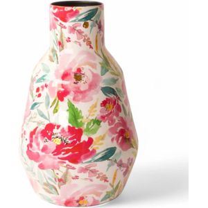 WinQ- Vaas Verona 18x30cm- Metalen vaas-Vaas voor kunstbloemen- Hoge Vazen