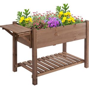 Outsunny Verhoogd bed verdeeld in 8 gebieden 845-396