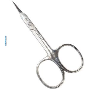 MEDLUXY® semi Pro - Nagelriemschaar (huid- en vellenschaartje) - Gebogen - Spits / Scherp punt - 10 cm - (Nagelriemknipper, Cuticle Cutter (verwijderen van nagelriemen) PM0176