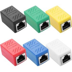 6 stuks Cat6 Ethernet-koppels 1000 Mbps RJ45-koppelaar ethernetstekker - 6 kleuren mix en Match adapter voor Cat7/Cat6/Cat5e/Cat5