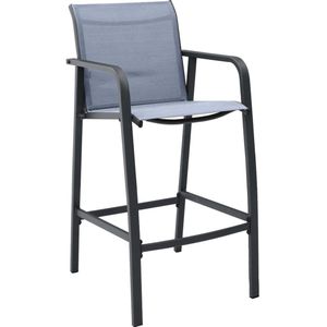 vidaXL Tuinbarstoelen 2 st textileen grijs - Tuinbarstoel - Tuinbarstoelen - Buitenbarstoel - Buitenbarstoelen