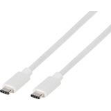 Vivanco USB-kabel USB-C stekker, USB-C stekker 1.00 m Wit 63088