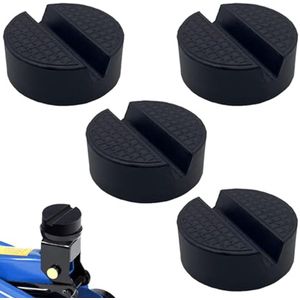 Rubberen krik pad adapters - 4 stuks cirkelvormig - zwart