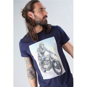 DEELUXE T-shirt met motorprintRINGO Navy