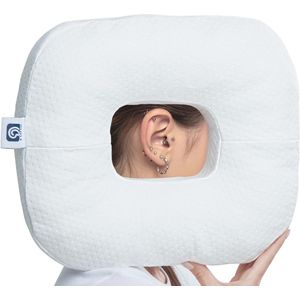 Piercing Kussen met Opening voor Oorpijnverlichting - Inclusief 2 Donut Kussenhoezen