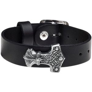 Alchemy Gothic Polsband WENIG THUNDERHAMMER Zilverkleurig/Zwart