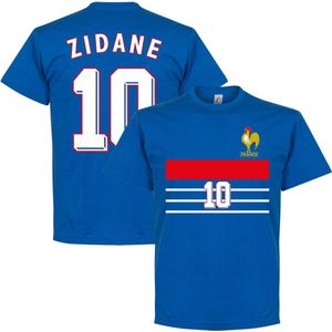 Frankrijk 1998 Retro T-Shirt + Zidane 10 - L