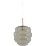 Light & Living Hanglamp Misty - Smoke Glas - 30x30x37cm - Modern - Hanglampen Eetkamer, Slaapkamer, Woonkamer