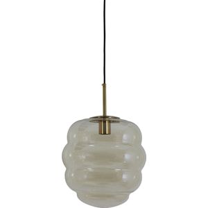 Light & Living Hanglamp Misty - Smoke Glas - 30x30x37cm - Modern - Hanglampen Eetkamer, Slaapkamer, Woonkamer