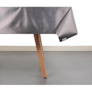 Raved Kerst Tafelzeil - Metallic Grijs  140 cm x  140 cm - PVC - Afwasbaar