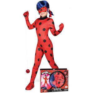 VIVING COSTUMES / JUINSA - Ladybug Miraculous kostuum voor kinderen - 98-110 (4-5 jaar)