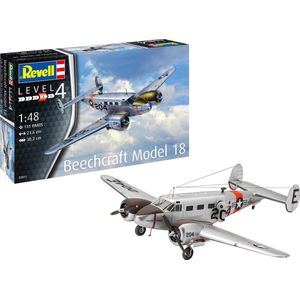 1:48 Revell 03811 Beechcraft Model 18 Plane Plastic Modelbouwpakket
