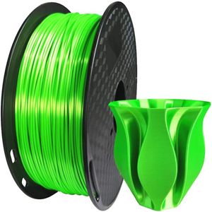 Zijdeachtig PLA-filament 1,75 mm - Lichtgroen 1 kg voor 3D-printers