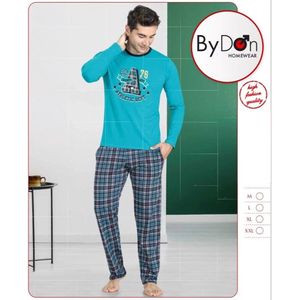 Heren ByDon Pyjama - Pyjamaset - Katoen - 4423 _ Maat M