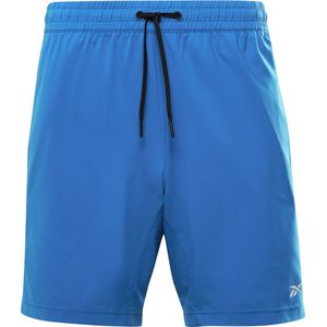 Reebok WOR WOVEN SHORT - Heren T-shirt - Blauw - Maat S