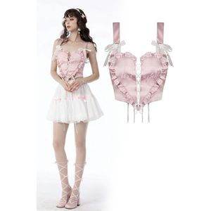 Dark in Love - Princess pink heart to heart Top - XS - Zwart