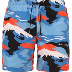 Napapijri - Zwembroek Print Blauw - Heren - Maat M - Regular-fit