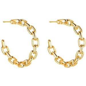 Dottilove Ø28mm Kettingschakel Oorringen - Dames Oorbellen - Roestvrij Stalen - Gold Plated