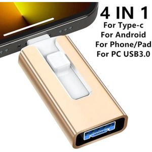 512GB 4-in-1 USB 3.0 Geheugenstick – Geschikt voor iPhone, iPad, Android en PC –Lightning, USB-C, Micro-USB & USB-A – Externe Opslag voor Foto’s, Video’s, Back-up & Bestanden