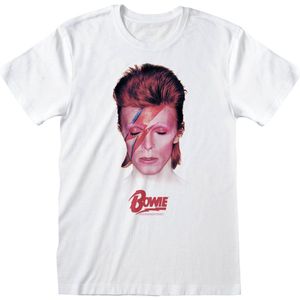 David Bowie - Aladdin Sane T-Shirt White-XXL