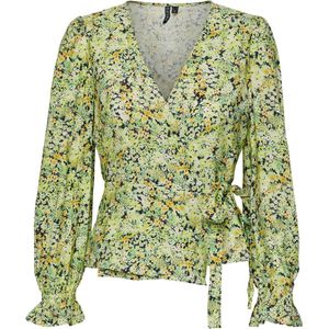 Pieces Blouse Pcbruna Ls Wrap Top 17134525 Tender Shoots/flower Dames Maat - S