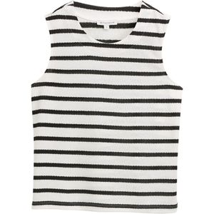 TOM TAILOR - Top - Zwart/Wolwit - Blousetop