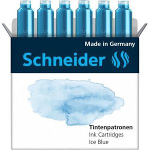 Schneider inktpatronen - pastel IJsblauw - doos 6 stuks - S-166130