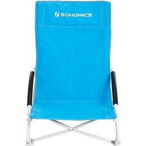 Beach Chair - High Back Beach Chair - Folding Beach Chair - Portable Beach Chair - Lightweight Beach Chair - Canopy Beach Chair - Adjustable Beach Chair - Beach Chair For Kids - 600d Oxford Fabric - Light Blue - 56 x 53 x 74 cm (L x W x H)