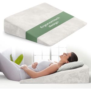 Ergonomisch Wigkussen voor Bed en Bank - Optimale Ondersteuning bij Reflux en Slapen