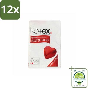 Kotex – Maxi Maandverband – Normal – 18 stuks per verpakking - Voordeelverpakking - 12 stuks - Maandverband - Menstruatie