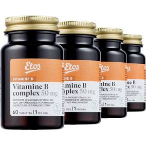 Etos Vitamine B Complex - 50mg - 18+ jaar - 240 (4x60) tabletten