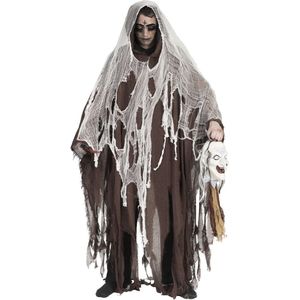 Monster & Griezel Kostuum | Luxe Zombie Cape Bruin Kostuum | One Size | Halloween | Verkleedkleding