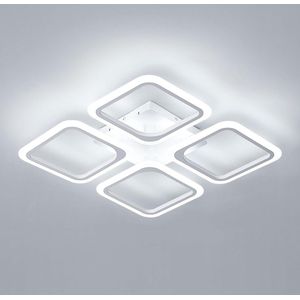 Goeco plafondlamp - 54cm - Groot - LED - 46W - 6500K - koel wit licht - acryl - voor woonkamer, slaapkamer