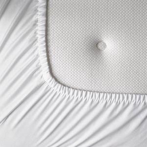 KOALA HUG Hoeslaken 100% Tencel lyocell satijn, sneeuw wit 180x220x30 – Temperatuurregulerend | Ventilerend & Absorberend | Anti-allergie & Hypoallergeen | Frisruikend | Zacht voor huid & haar | 100% Plantaardig | Plasticvrij