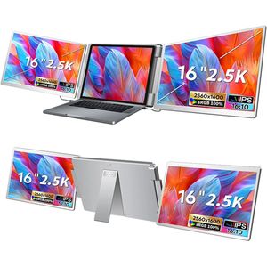 Portable Monitor Ultra 16"" - Laptop Scherm Extender - Draagbare Monitor - Inclusief Beschermhoes en Kabels - Full HD