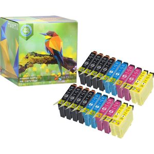 Ink Hero - 20 Pack - Inktcartridge / Alternatief voor de Epson 16 16XL WorkForce WF-2010W WF-2510WF WF-2520NF WF-2530WF WF-2540WF WF-2630WF WF-2650DWF WF-2660DWF WF-2750DWF