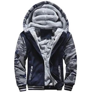 Heren Hoodie Met Rits - Warme Fleece Gevoerde Sweatjack voor Elke Seizoen