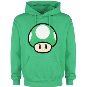 Super Mario 1 - Up Mushroom Heren Trui met capuchon - groen - S