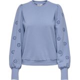 Carfemme - Sweatshirt - Regular Fit - Lange Mouwen - Geborduurd Detail