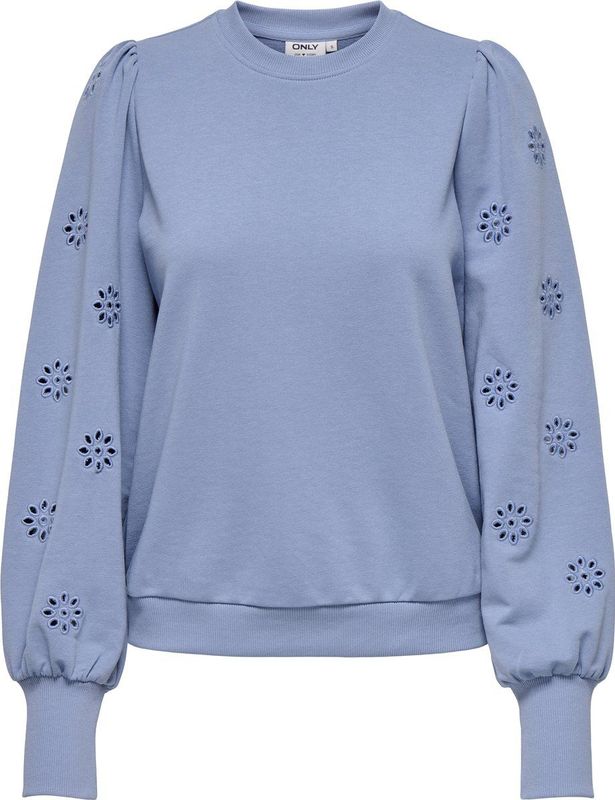 Carfemme - Sweatshirt - Regular Fit - Lange Mouwen - Geborduurd Detail