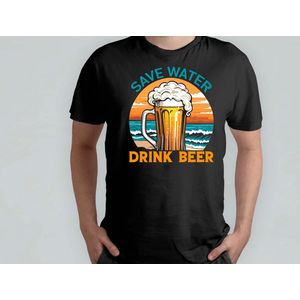 SAVE WATER Drink BEER - T Shirt - Beer - funny - HoppyHour - BeerMeNow - BrewsCruise - CraftyBeer - Proostpret - BiermeNu - Biertocht - Bierfeest