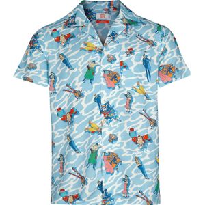 OppoSuits One Piece™ Hawaii Shirt - Officieel One Piece™ Ocean Chill Shirt - Heren Overhemd Korte Mouwen - Carnavalskleding - Blauw - L