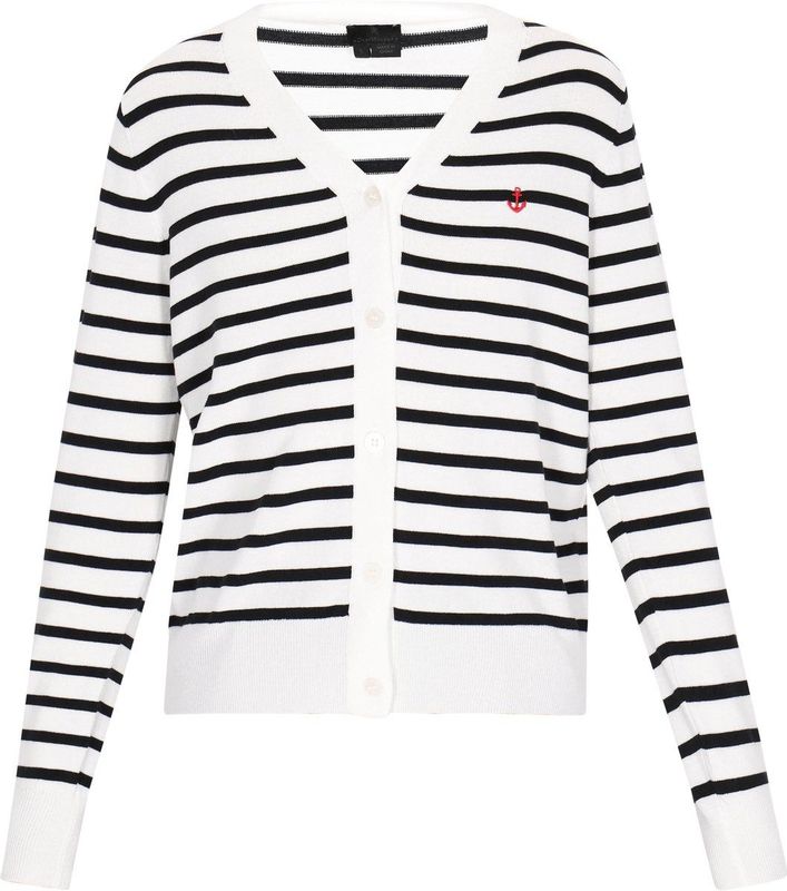 DreiMaster Vintage Gebreid vest  zwart / offwhite