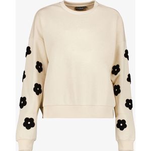 TwoDay beige sweater met geborduurde mouwen - Maat XL