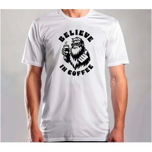 Believe In Coffee - T Shirt - FunnyVibes - Funny - Gift - Cute - Grappig - LachenMaar - Sarcasm - SarcasmMode - Sarcasme - LekkerSarcastisch - Coffee - Tea