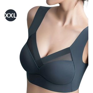 Livano BH Zonder Beugel - Zonder Bandjes - Push-up Bh's - Comfort Bh - Marineblauw XS