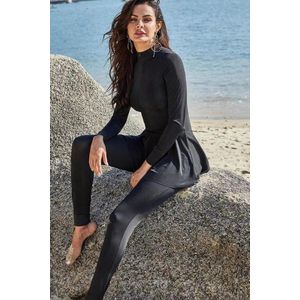 Burkini Zwempak - Boerkini - Badpak - Bikini Dames - Islamitische Producten - Zwart - Maat S